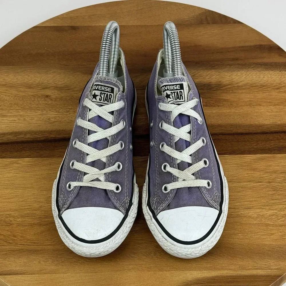 Big Kids Girls Converse Chuck All Star Purple Low Casual Sneakers Shoes Size 3 Y